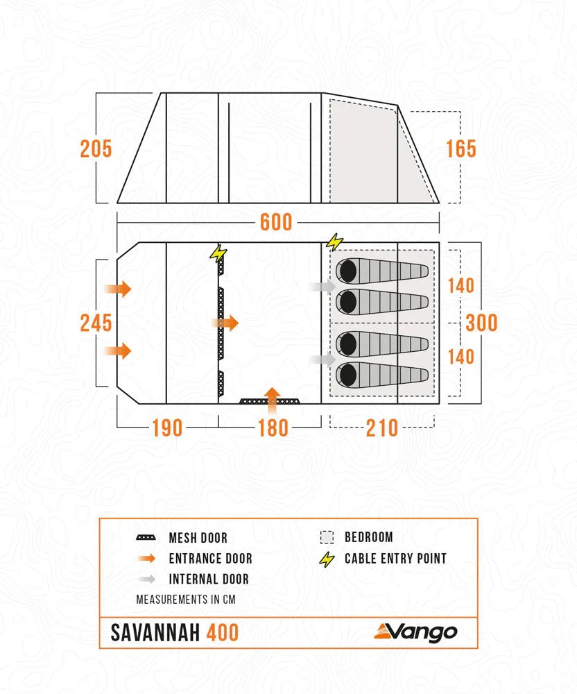 Vango Savannah 400 Tent Package 2026