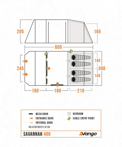 Vango Savannah 400 Tent Package 2026