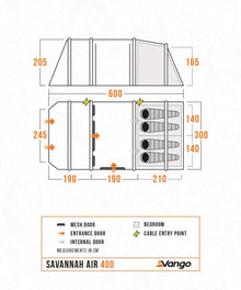 Vango Savannah Air 400 Tent Package 2026
