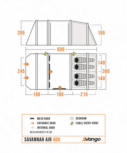 Vango Savannah Air 400 Tent Package 2026