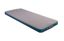 Inflatable camping mattress with built-in pump, ideal for outdoor adventures and sleeping gear