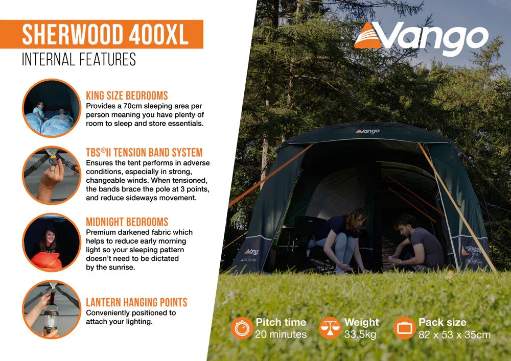 Vango Sherwood 400XL Tent Package 2026