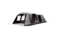 Vango caravan awning with mesh windows and orange trim for camping adventures