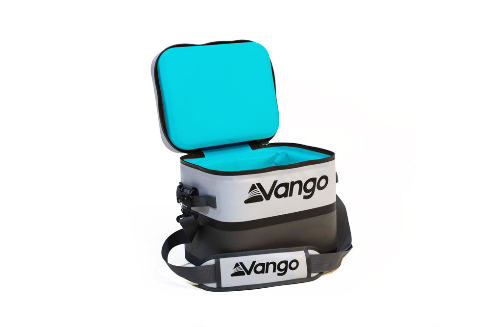 Vango travel bag with blue interior on a white background