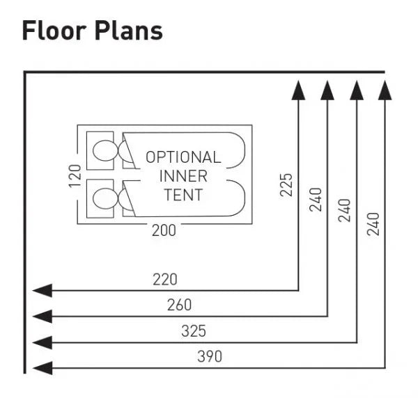 Sunncamp Swift Air 260 SC Awning 2025