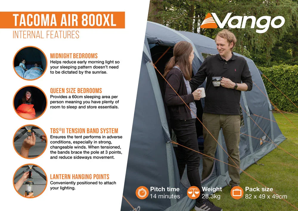 Vango Tacoma Air 800XL Tent Package 2026