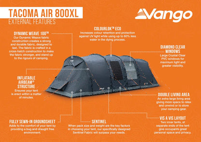 Vango Tacoma Air 800XL Tent Package 2026