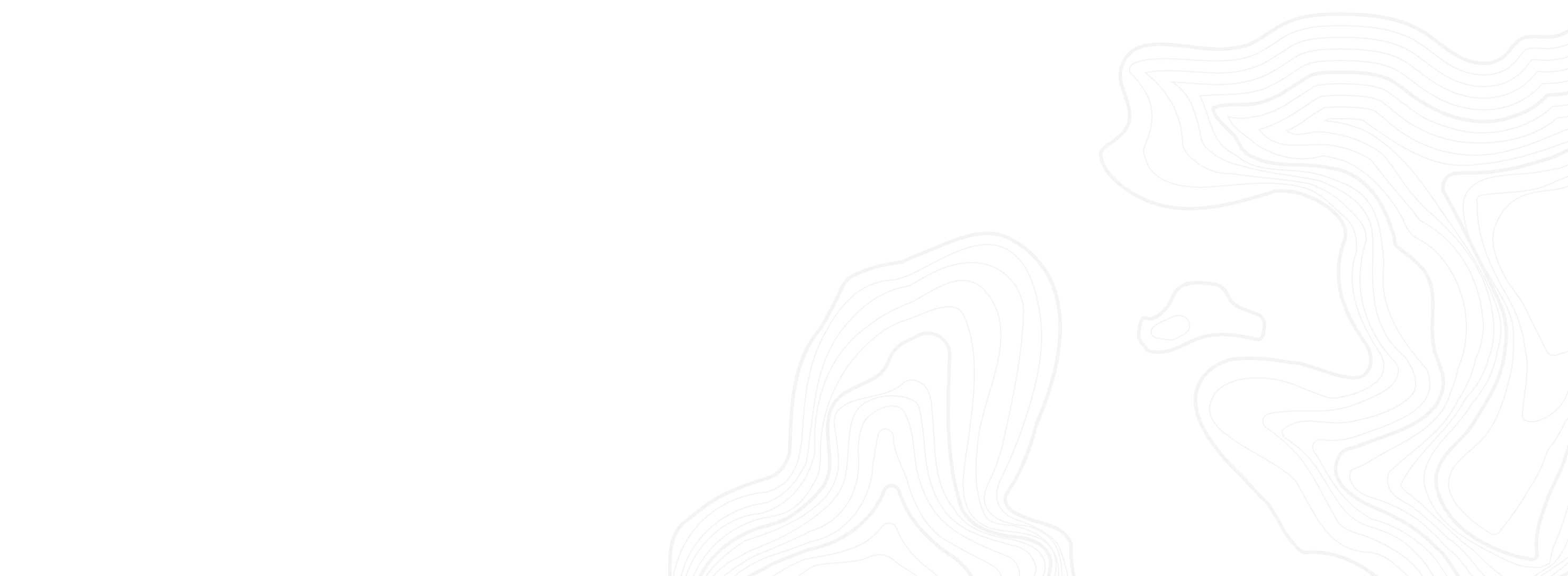 A minimalist white background with very faint light gray abstract contour-line shapes along the right side.