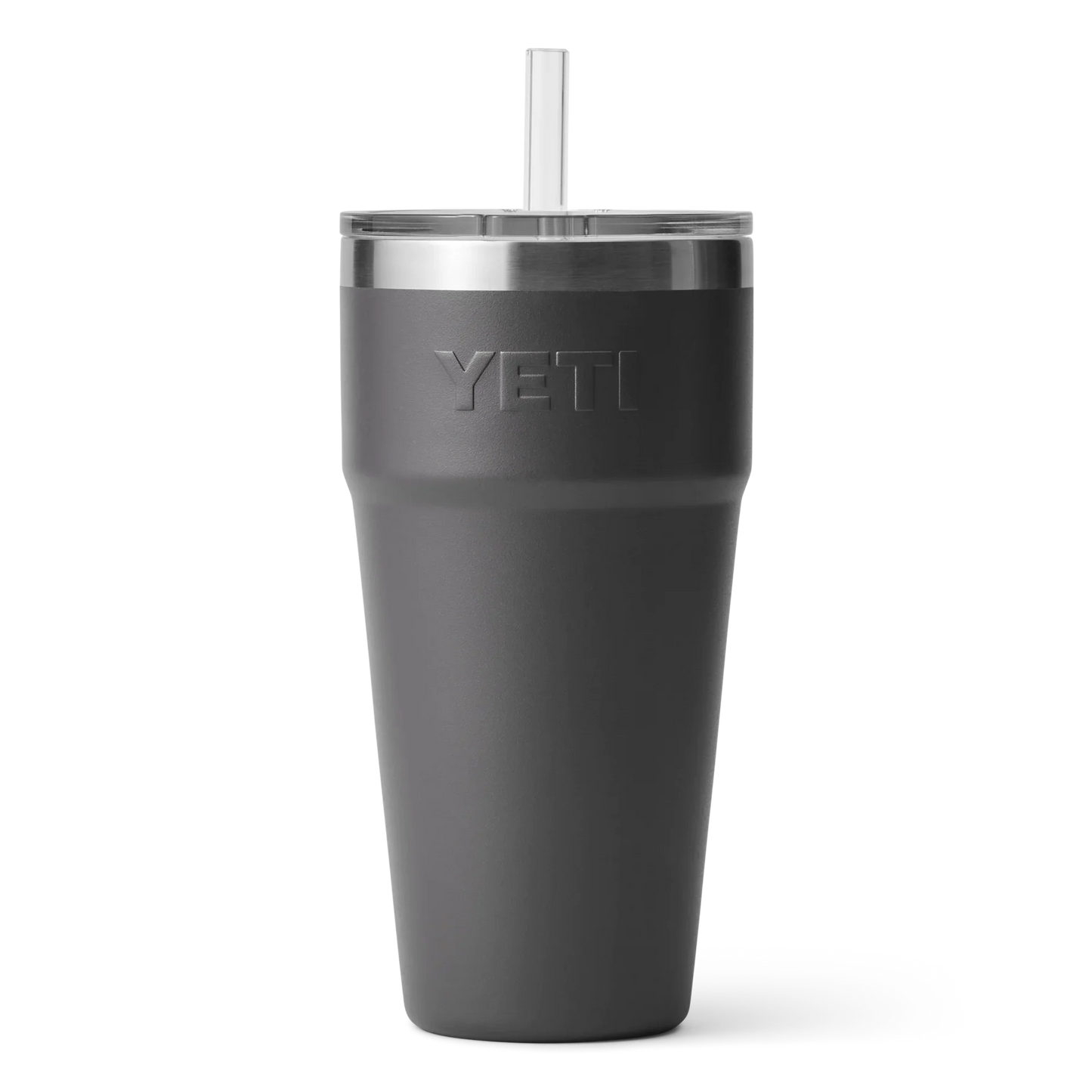 Yeti tumbler with straw lid, ideal for camping and outdoor adventures