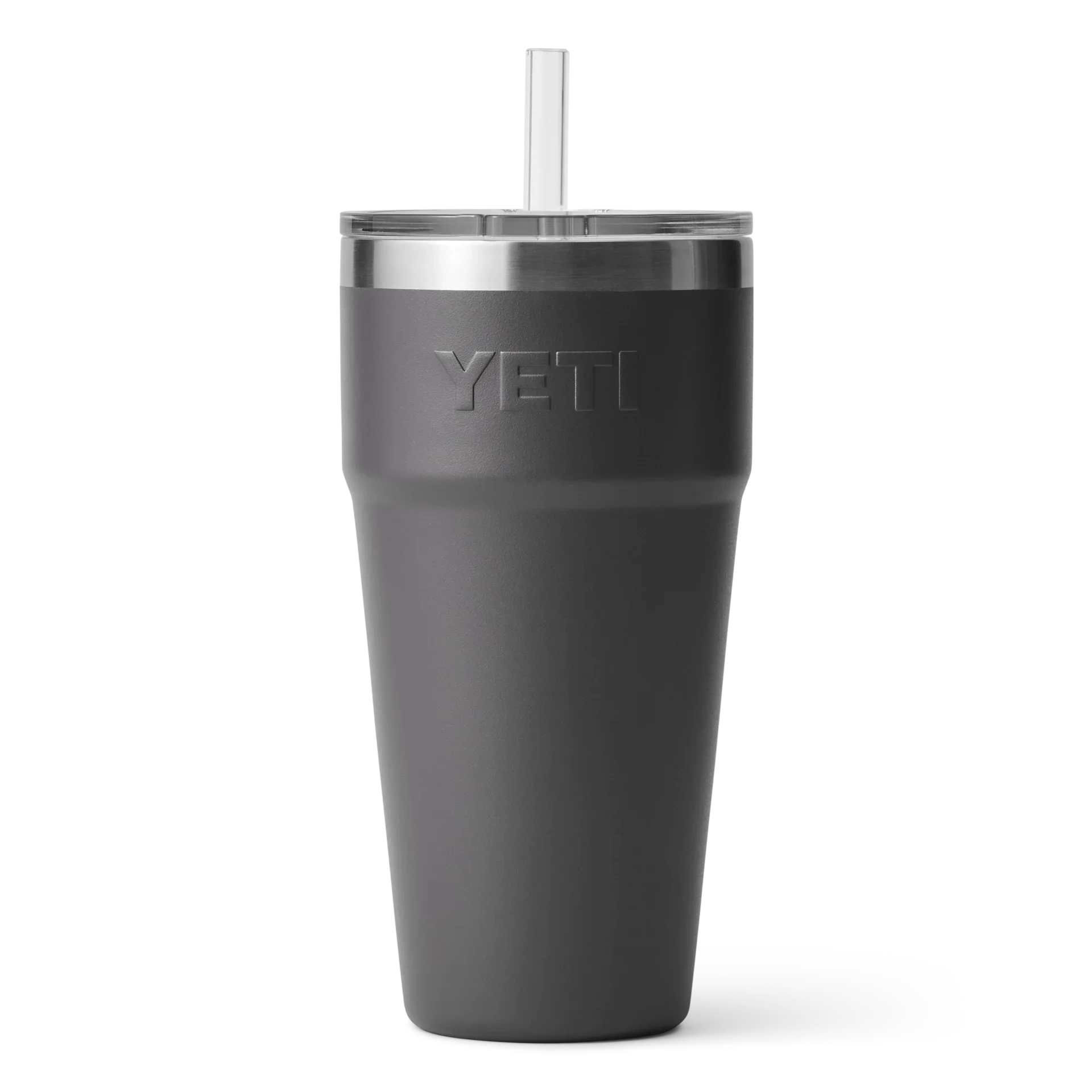 Yeti tumbler with straw lid, ideal for camping and outdoor adventures