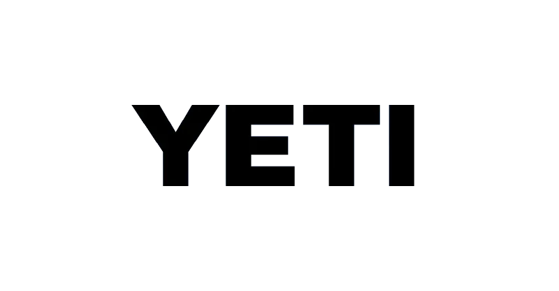 The word 'YETI' appears in large, bold black letters centered on a plain white background.