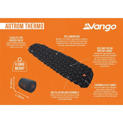 Vango Aotrom Thermo Mat Standard 5cm Anthracite Black