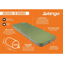 Vango Arcadia Grande 10cm Self-Inflating Mattress Olive