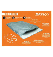Vango Ember Double Sleeping Bag Mineral Green