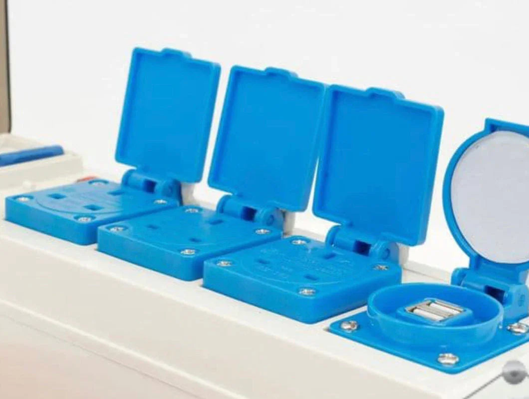 5 way - 230v mobile mains power unit
