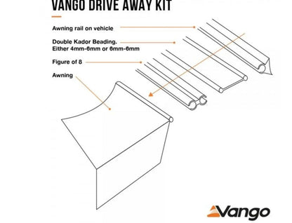 Vango Driveaway Kit 6mm to 6mm 3m
