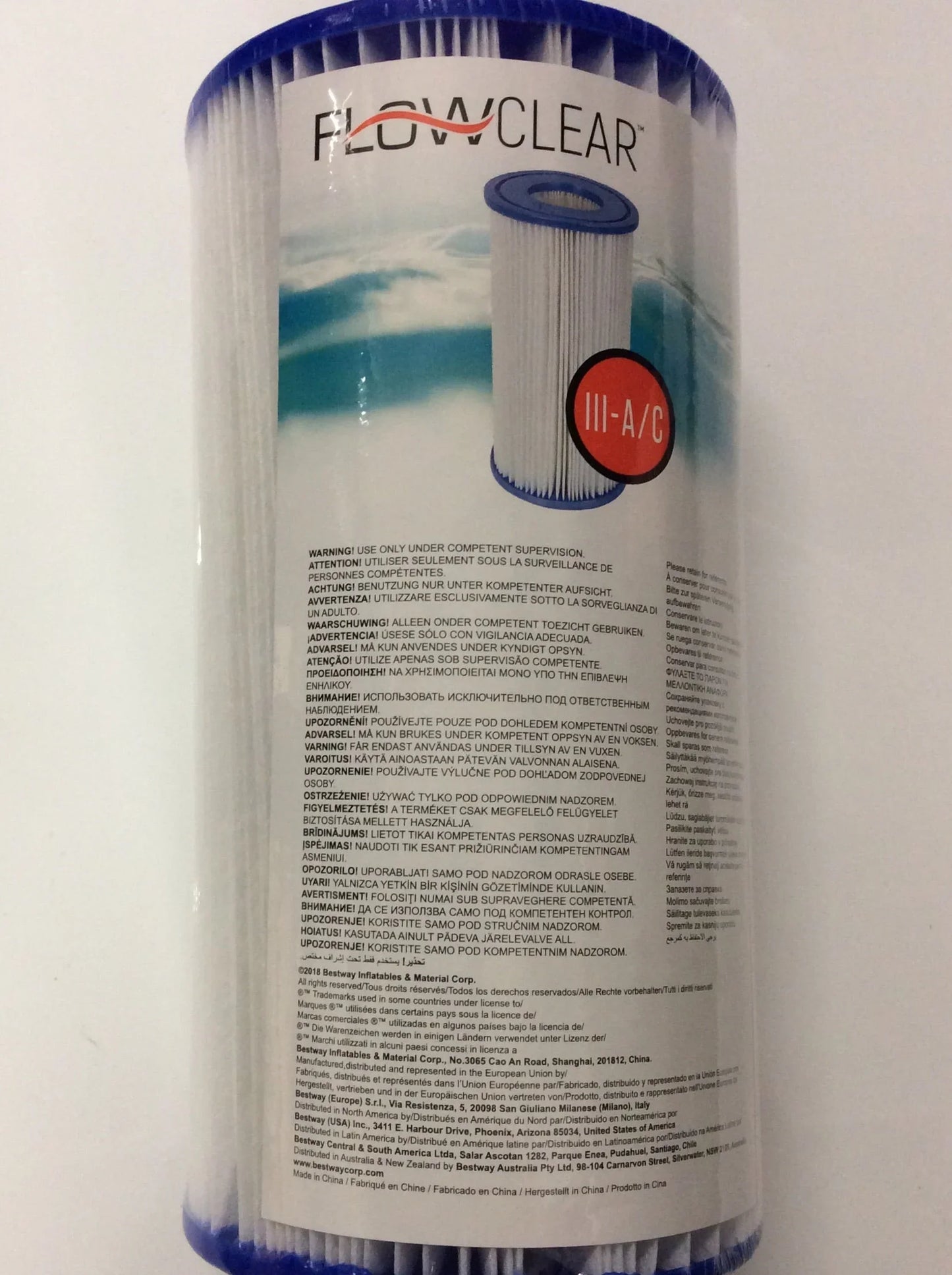 Replacement cartridge filter III - A/C for pools