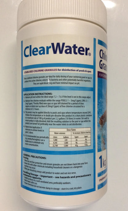 Clearwater chloride granules 1kg