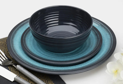 Flamefield Granite Aqua 12pc Melamine Set