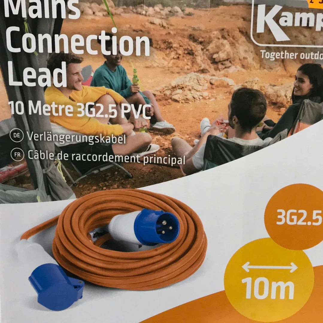 Kampa 10m Mains Connection Lead 3G2.5