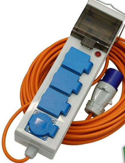 5 way - 230v mobile mains power unit