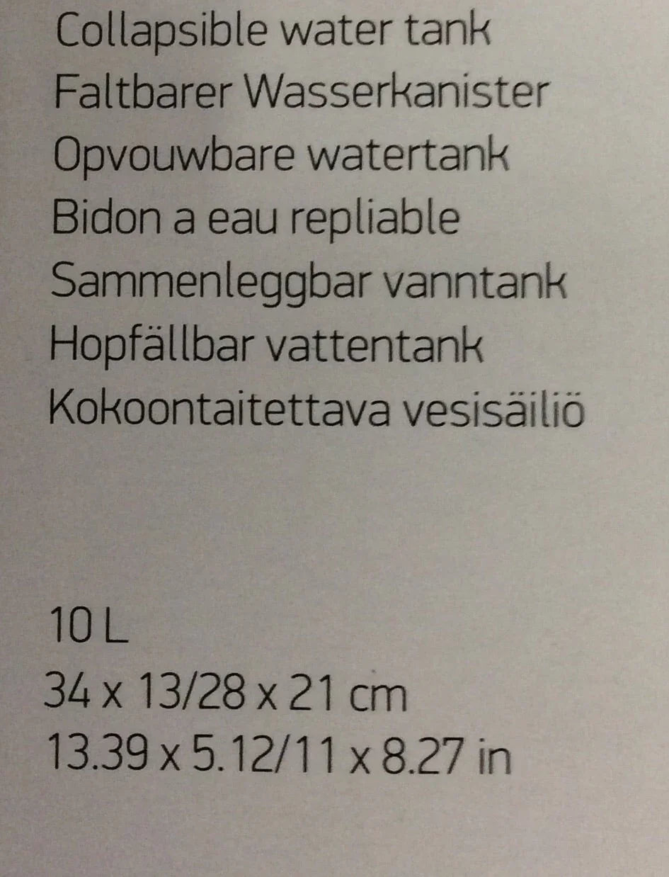 Isabella collapsible water tank 10lt