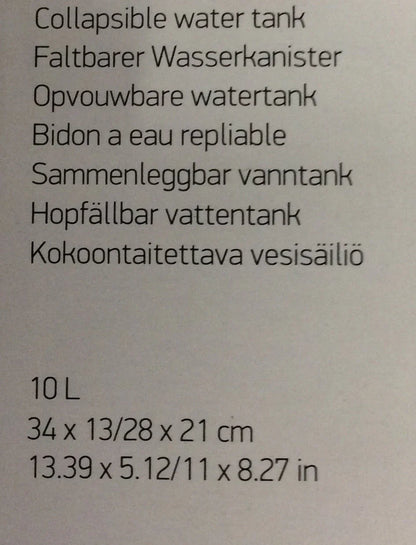 Isabella collapsible water tank 10lt