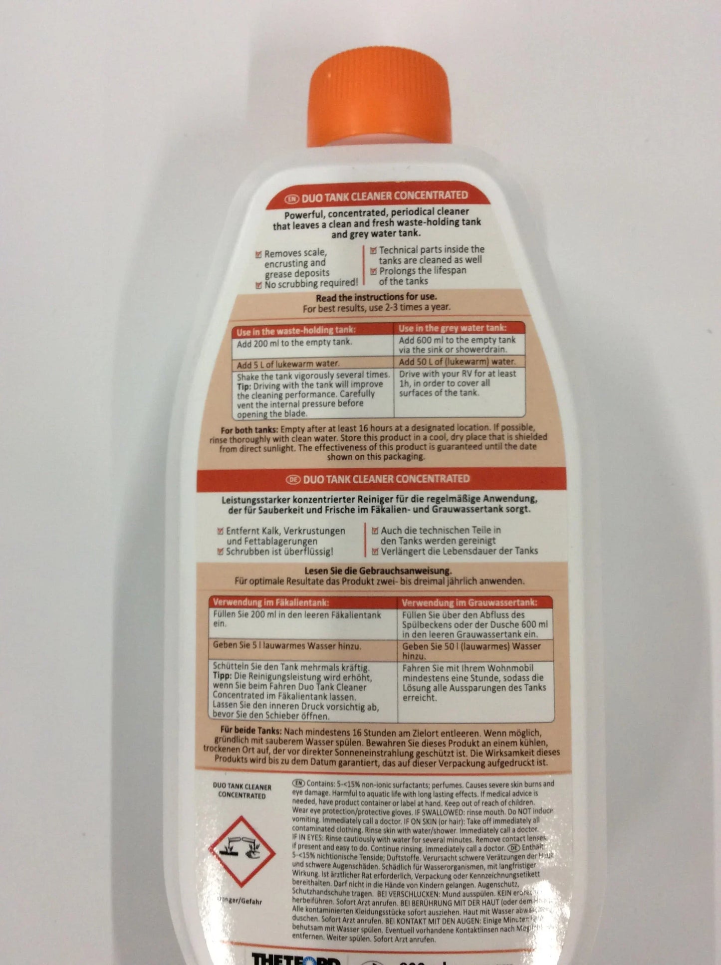 Thetford duo tank cleaner concentrated 800ml
