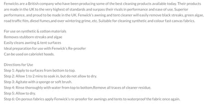 Fenwicks awning cleaner