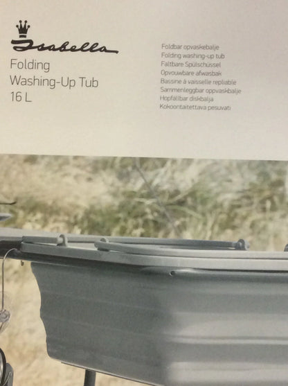 Isabella folding washing up bowl 16 litre