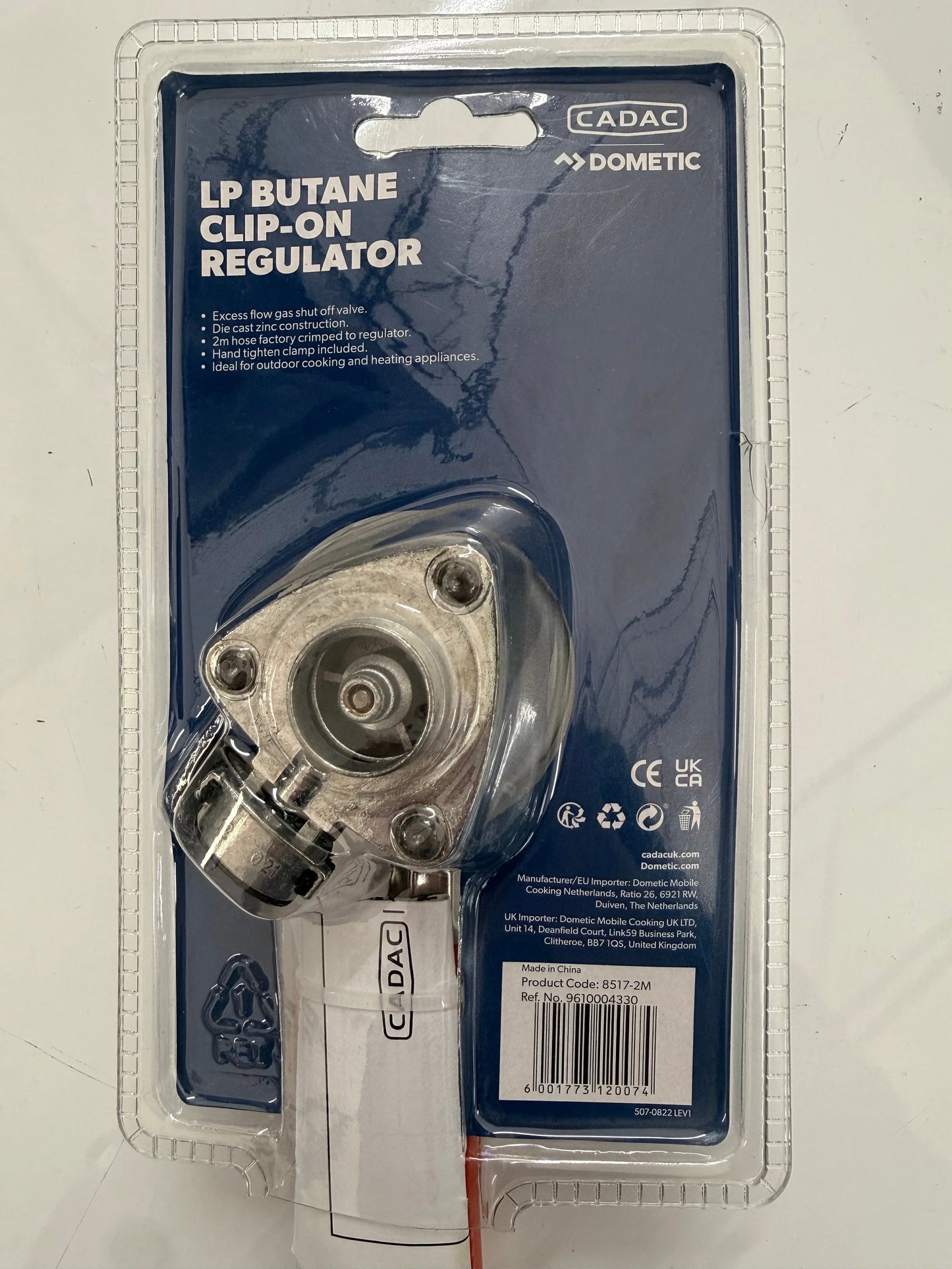 CADAC LP Butane Clip-On Regulator for outdoor cooking and heating appliances