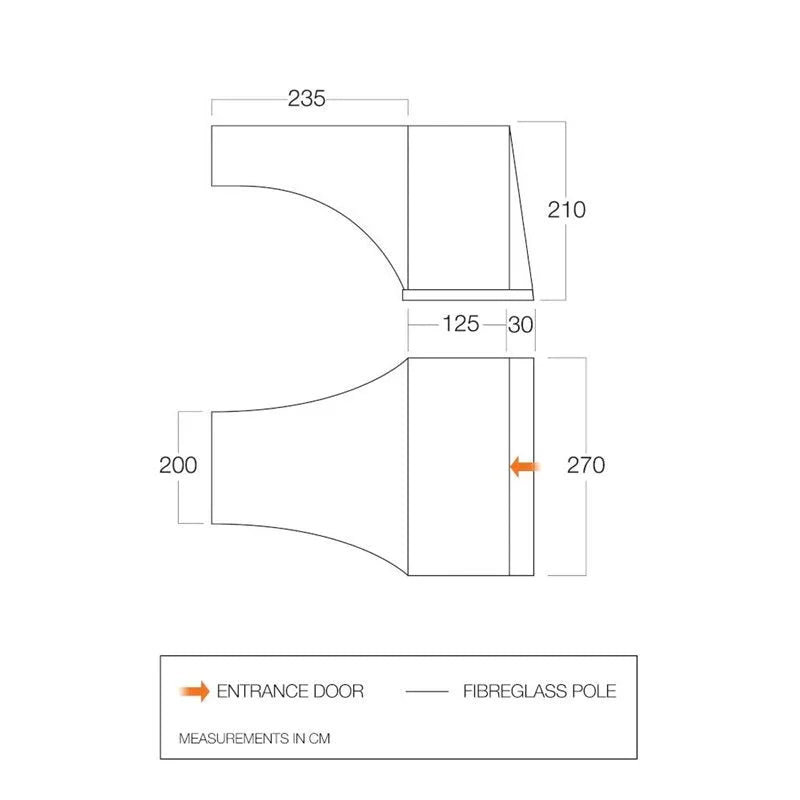 Vango Sentinel Side Side Awning 2026 - TA003