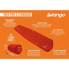 Vango Trek Pro Mat Standard 3cm Tango Red